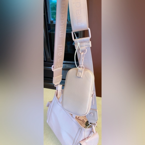 MADDEN GIRL Mauve Mini Tote w/Adjustable Guitar Strap, NWT - Picture 14 of 15